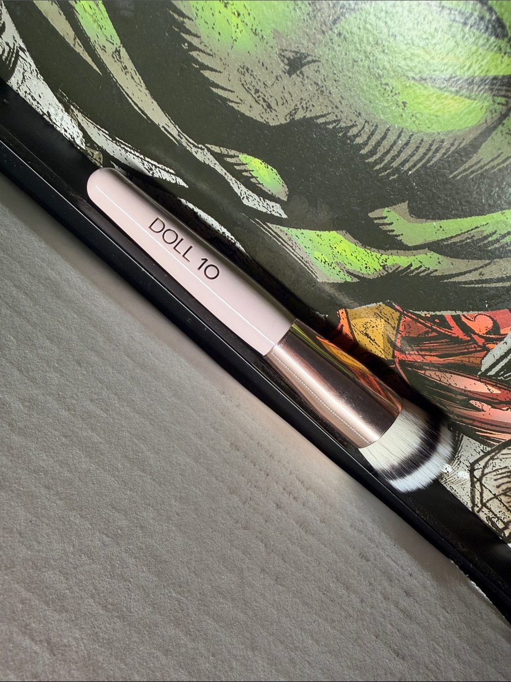 DOLL 10 Pink Face Brush with Rose Gold Ferrule